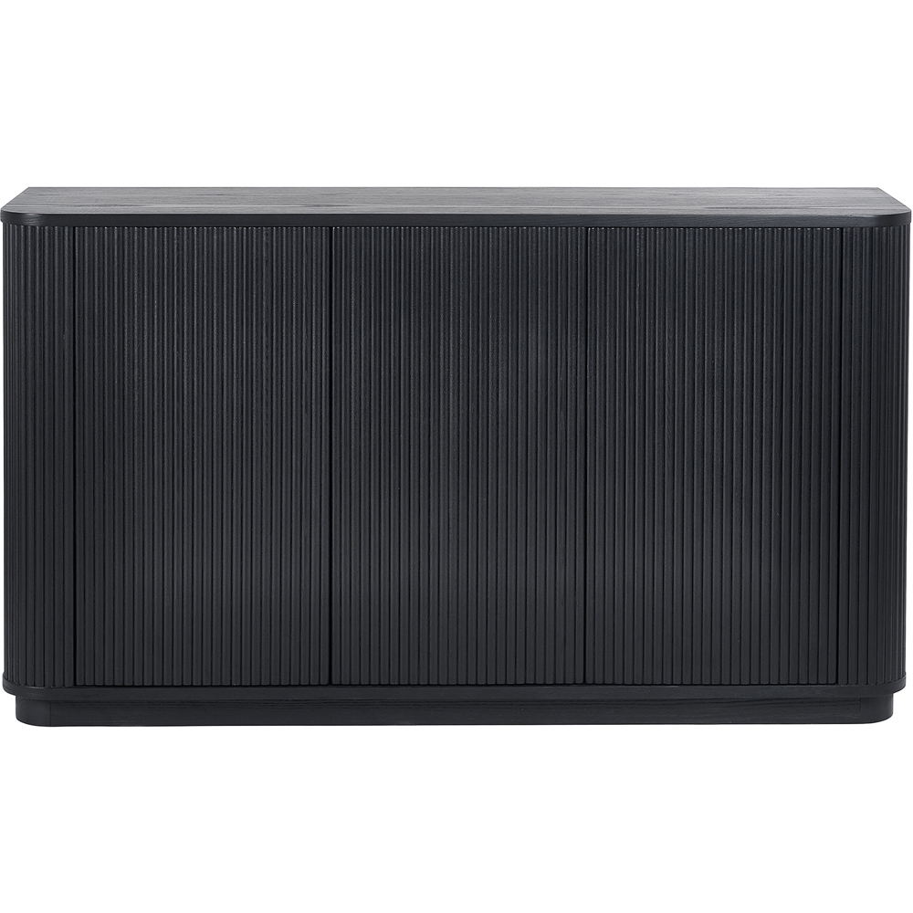 Julian Bowen Louis 3 Door Black Fluted Sideboard Image 3