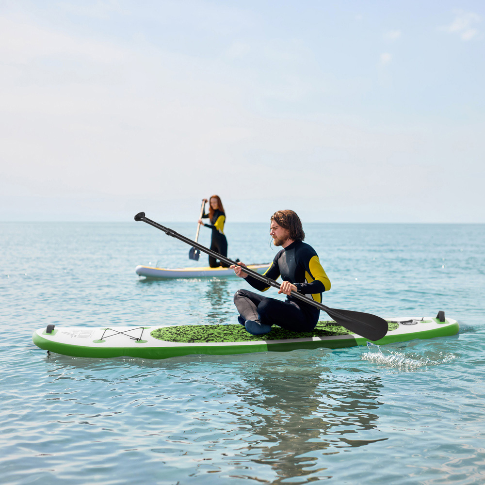HOMCOM Non-Slip Panel Inflatable Paddle Board with Air Pump10ft Image 2