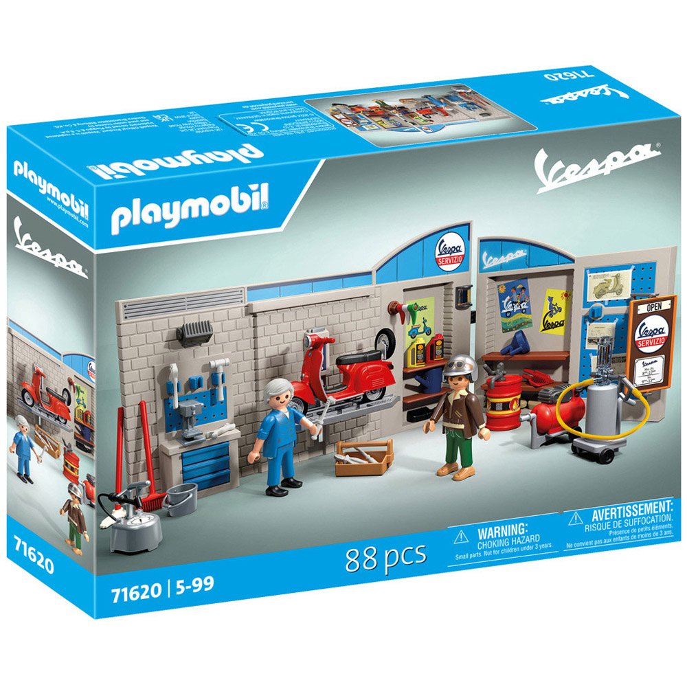 Playmobil 60s Vespa Garage Playset Image 1