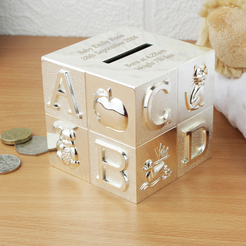 Personalised Memento Personalised Message ABC Money Box Image 2