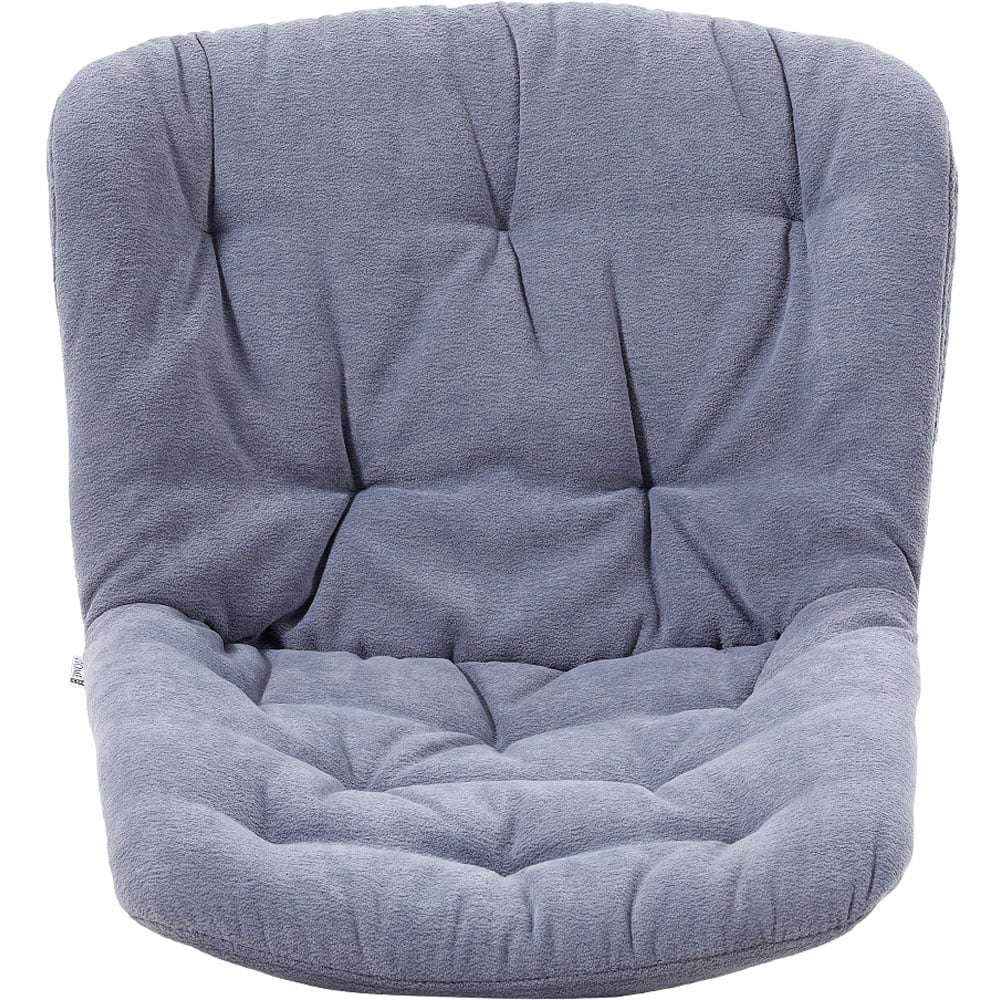Living and Home Grey Teddy Fleece Dining Chair Image 4