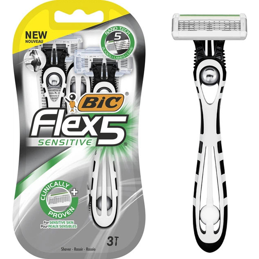 Pack of 3 BIC Flex 5 Sensitive Razors Image 2