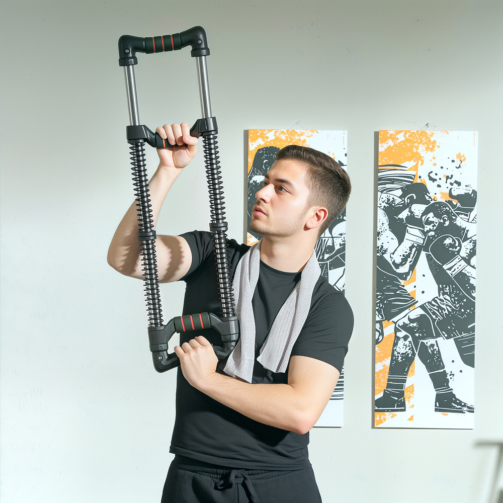 SPORTNOW Chest Expander with Adjustable Resistance 10-50kg Image 4