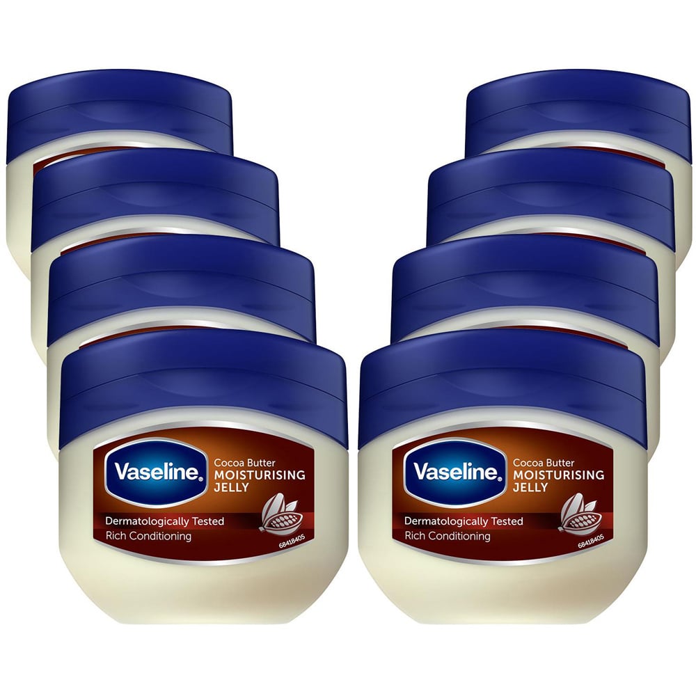 Vaseline Dry Skin Cocoa Butter Moisturising Petroleum Jelly 100ml 8 Pack Image 1