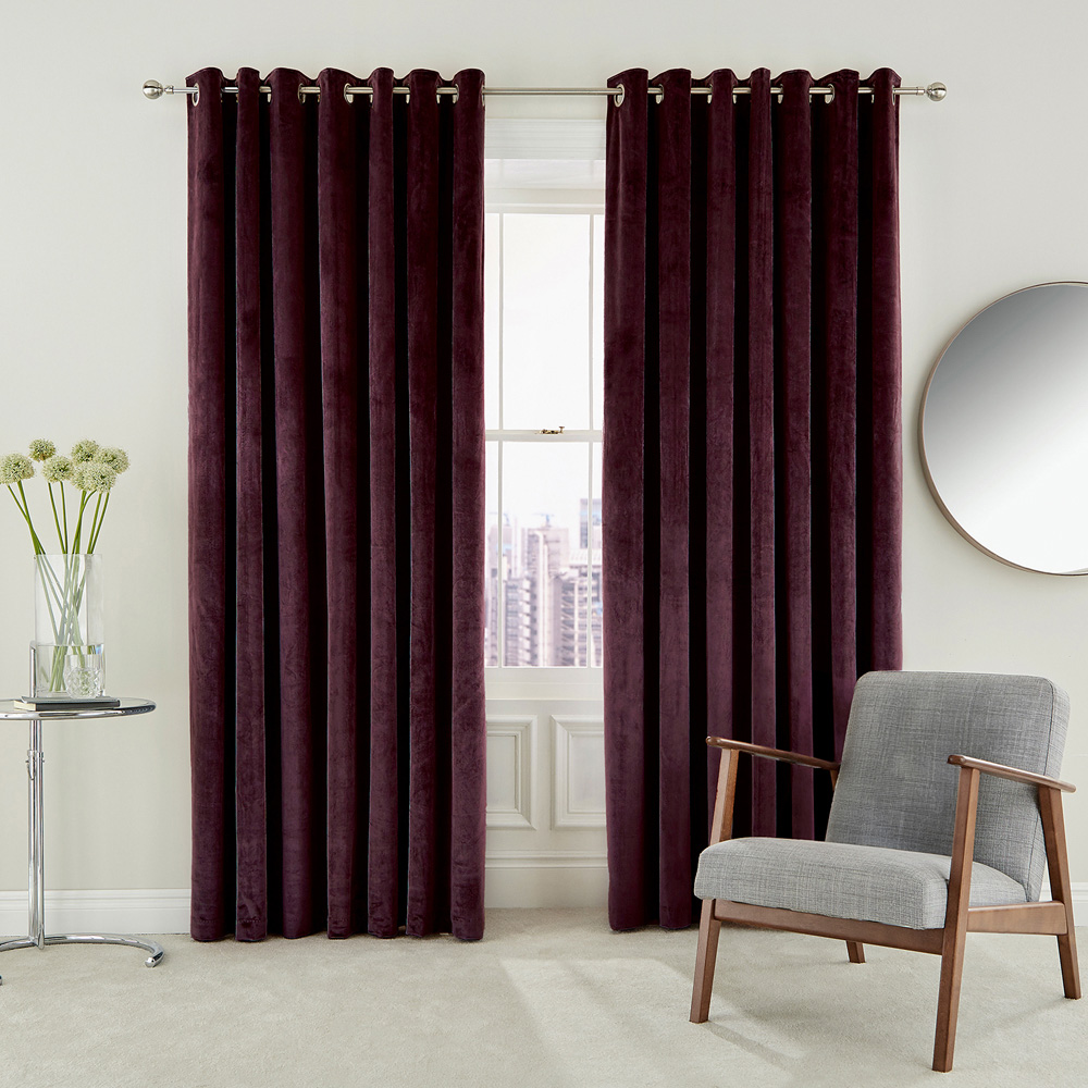 Helena Springfield Escala Lined Mulberry Curtains 168 x 183cm Image 4