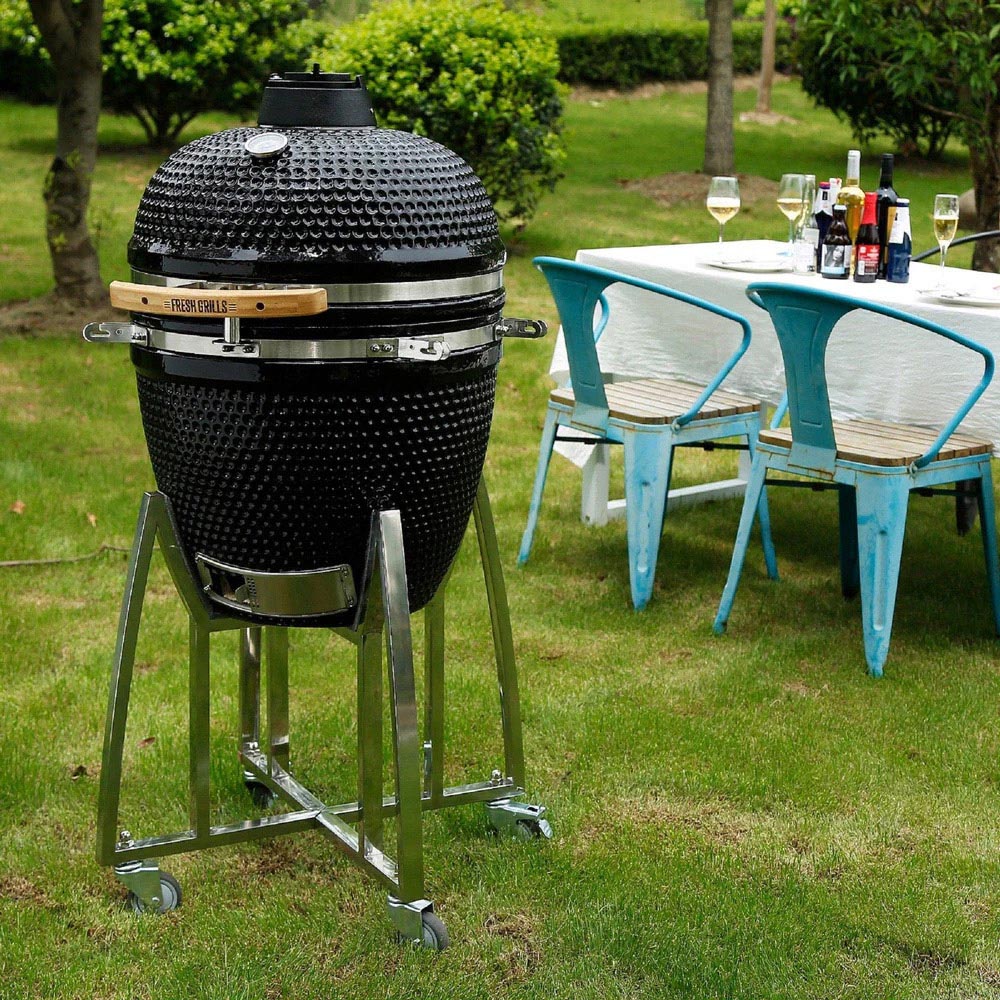 MonsterShop Fresh Grills Maxi Charcoal Kamado BBQ Grill 18 inch Image 2