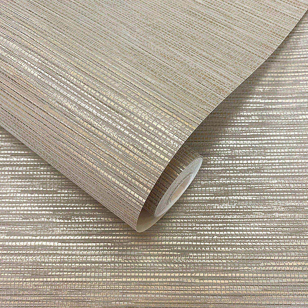 Rasch Wallpaper Grasscloth Texture Taupe Wallpaper Image 2
