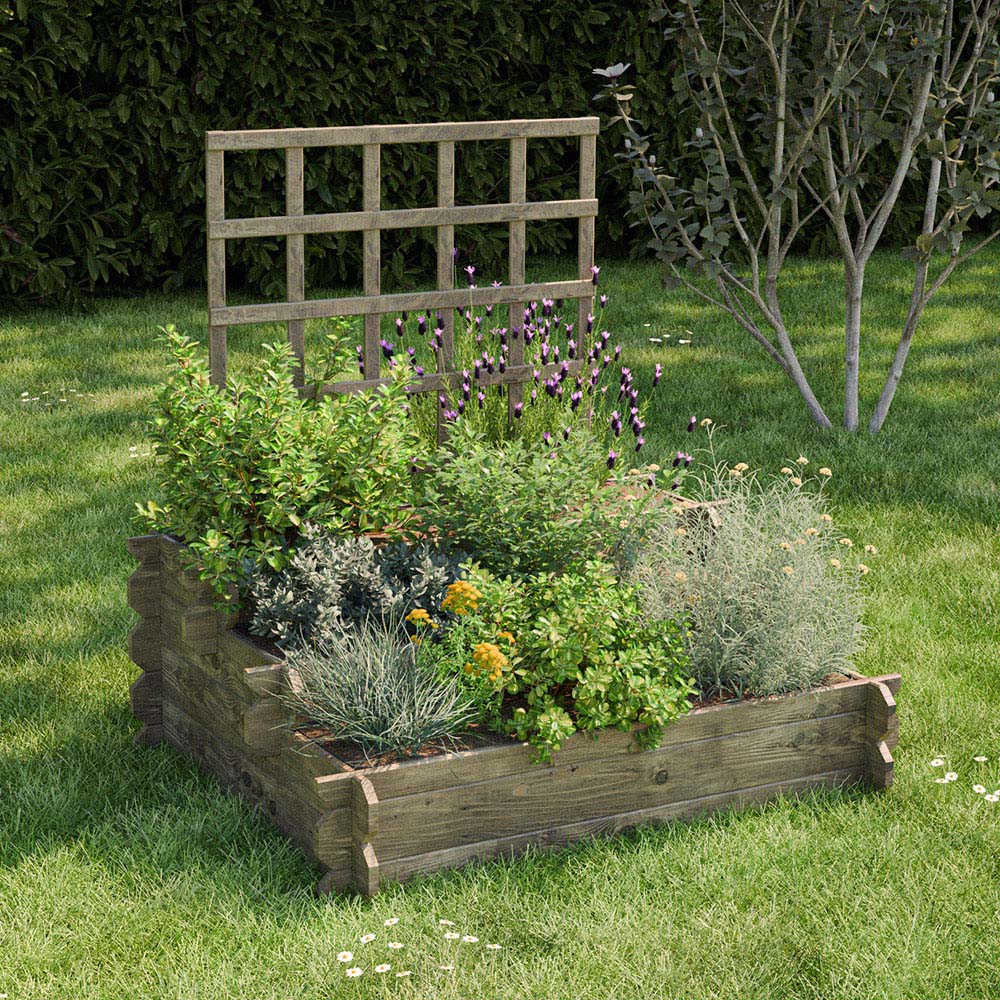 Cerland Angelic 3-Tier Wooden Raised Garden Bed with Trellis Image 2