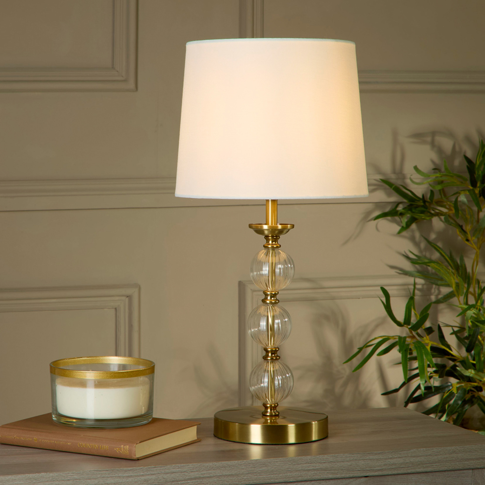 Lighting Collection Goodwin Antique Brass Table Lamp Image 2