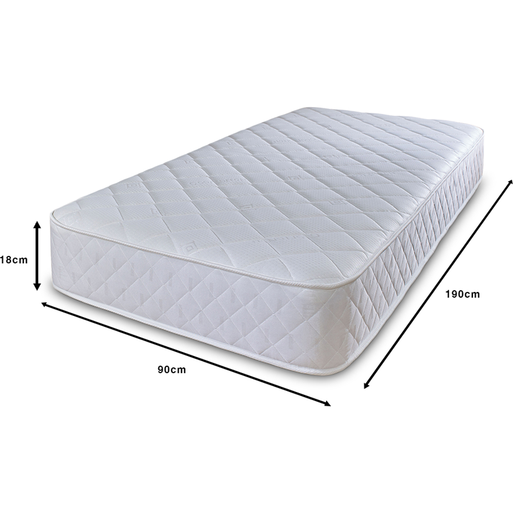 Extreme Comfort Cooltouch Single Diamond White Foam Free Open Coil Spring Mattress Image 4