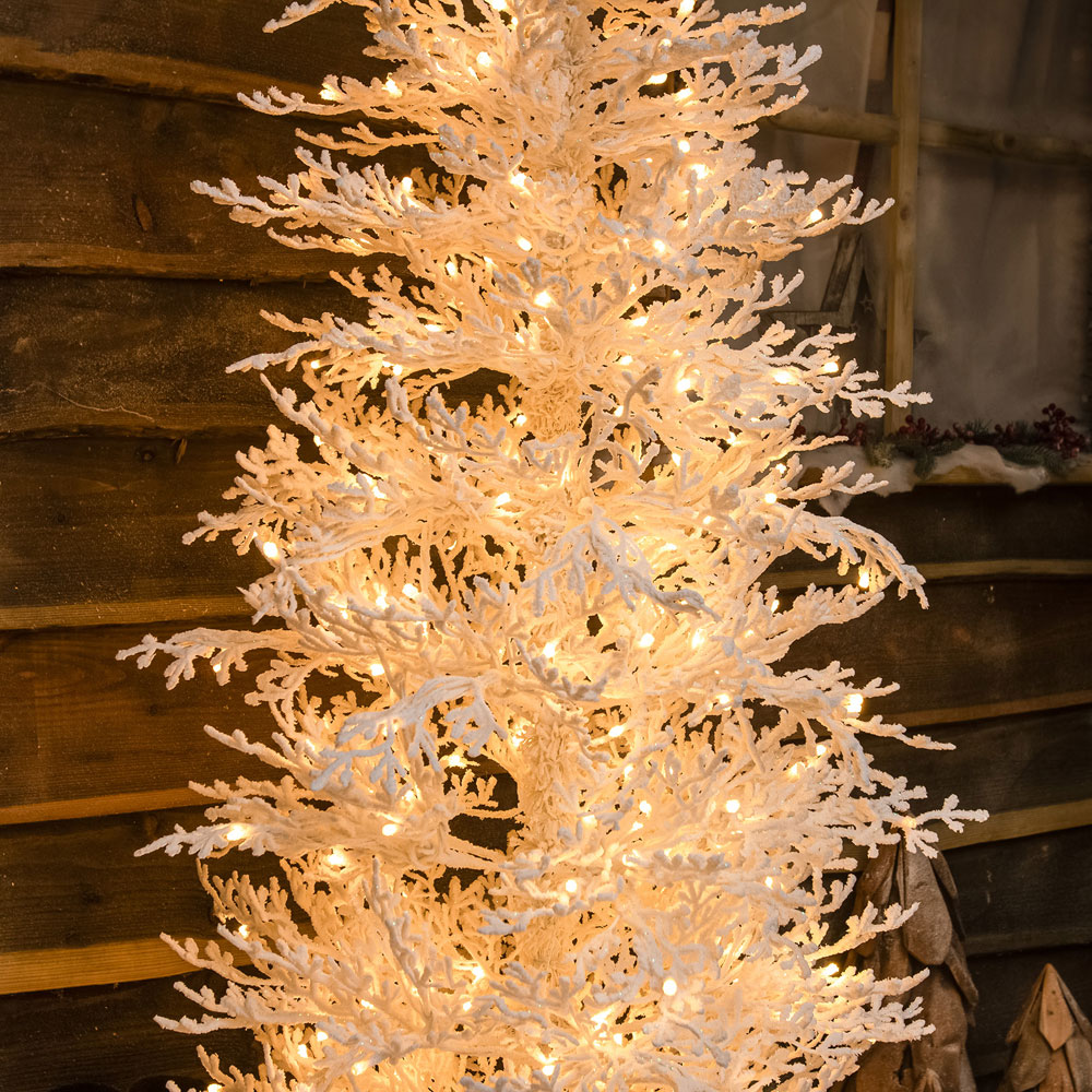 The Christmas Centre 300 Warm White LED Pre-Lit Snow Effect Light-Up Xmas Tree 6ft Image 4