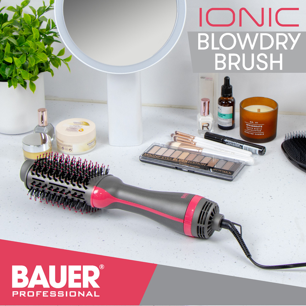 Bauer Professional Grey Hot Air Blow Dry Brush Image 7