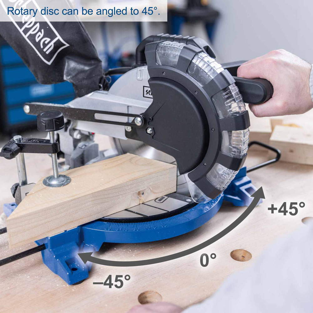 Scheppach HM210L 8 inch 24T TCT Blade Mitre Saw 1500W Image 4
