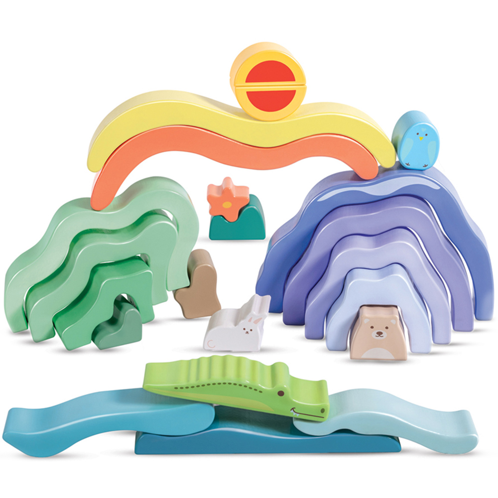 Hape Kids Nature Scene Stacking Blocks Set Image 1