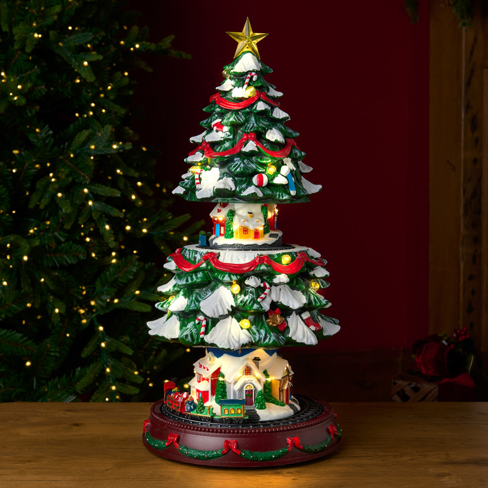 Snowy LED Expanding Christmas Tree Model Image 4