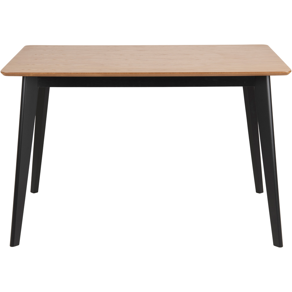 Florence Roxby 4 Seater Dining Table Set Oak and Black Image 4