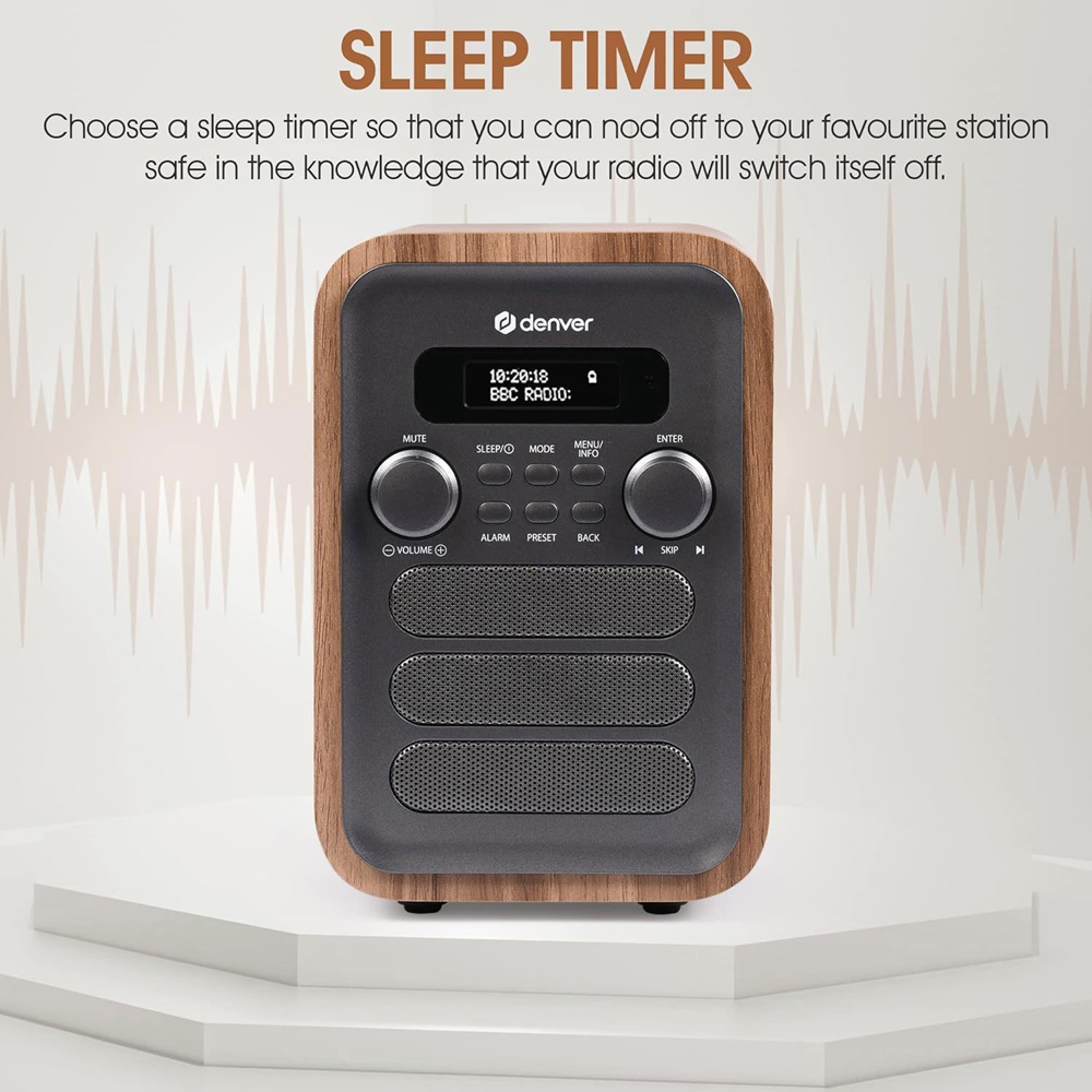 Denver DAB-48 Grey Bluetooth DAB Radio with Remote Control Image 4