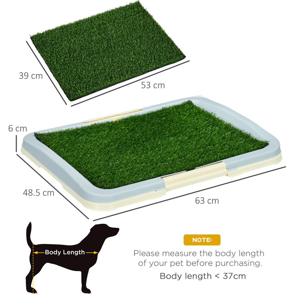 PawHut Dog Toilet Training Tray with Artificial Grass 63 x 49cm Image 8