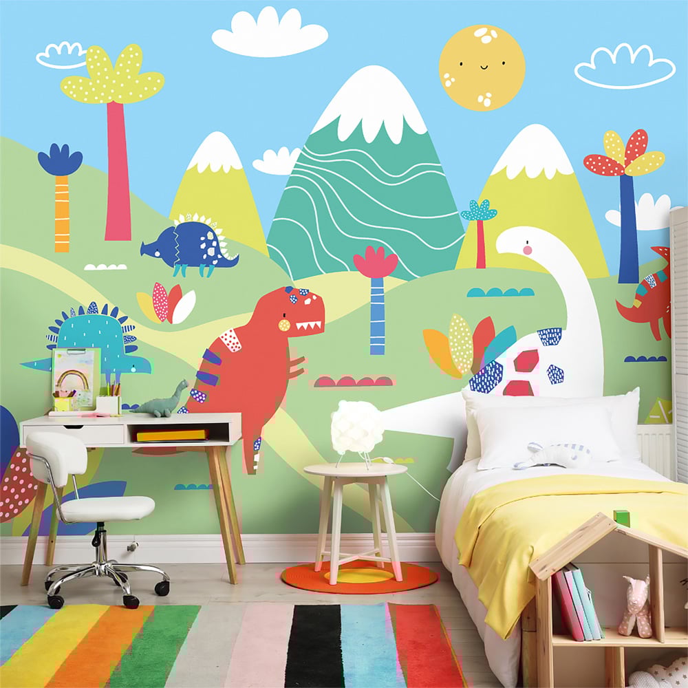 Origin Murals Dinosaur Land Natural Wall Mural Image 1