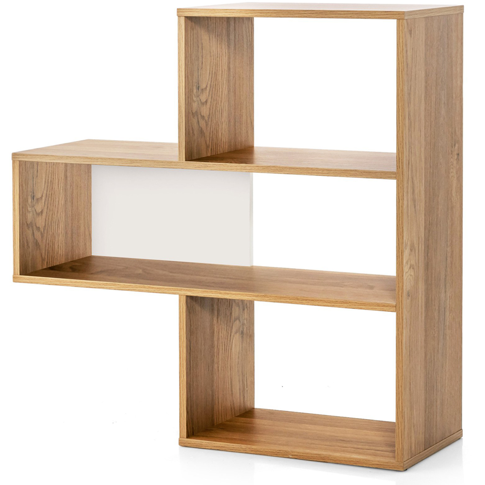 Costway 3 Shelf Convex Bookcase Image 2