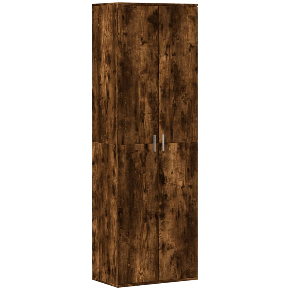 vidaXL 2 Door Smoked Oak High Cabinet Image 2