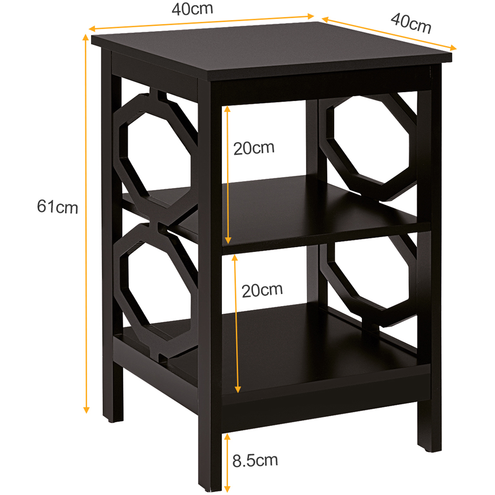 Costway 2 Shelf Coffee Bedside Table Image 9