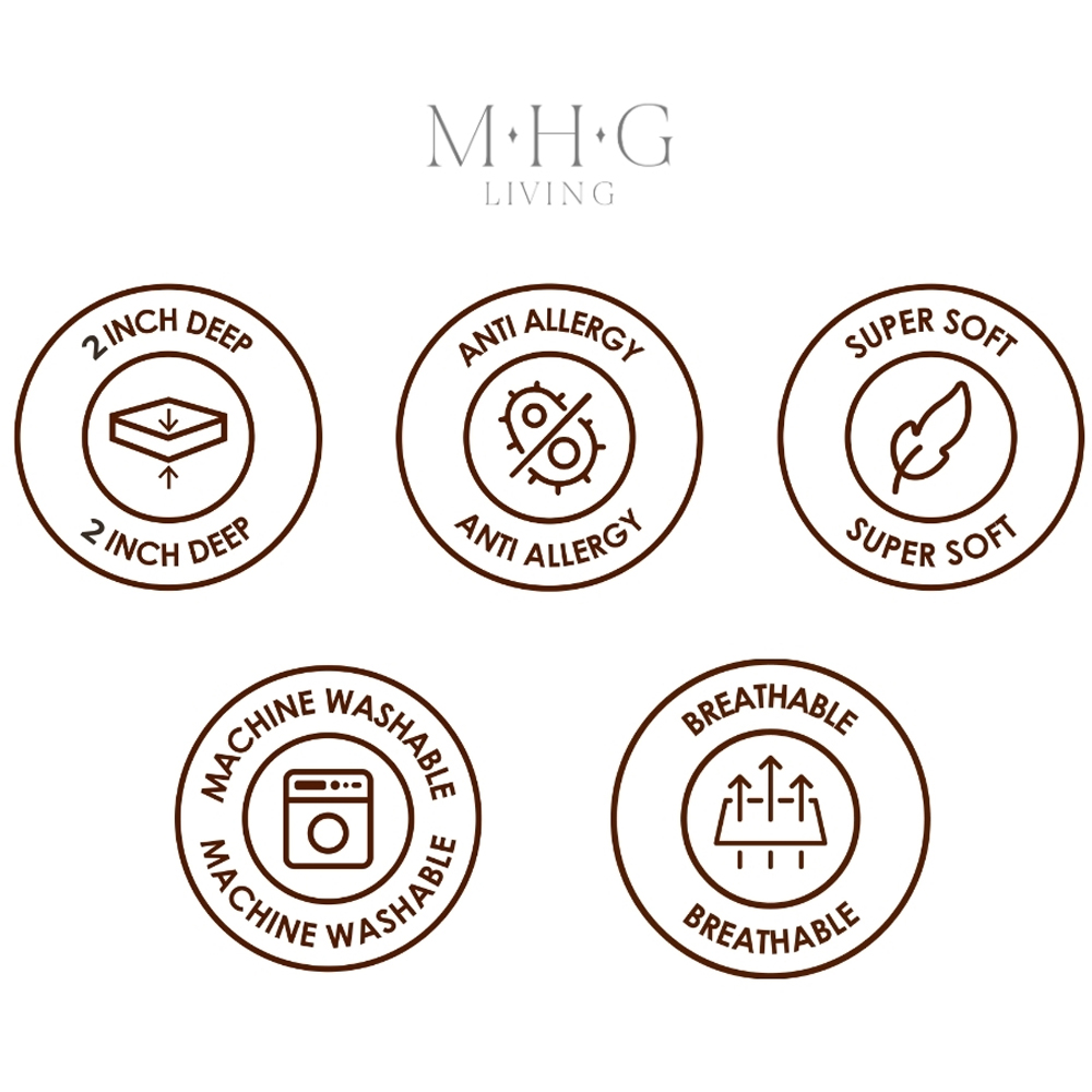 MHG Living King Size Quilted Mattress Topper Image 8