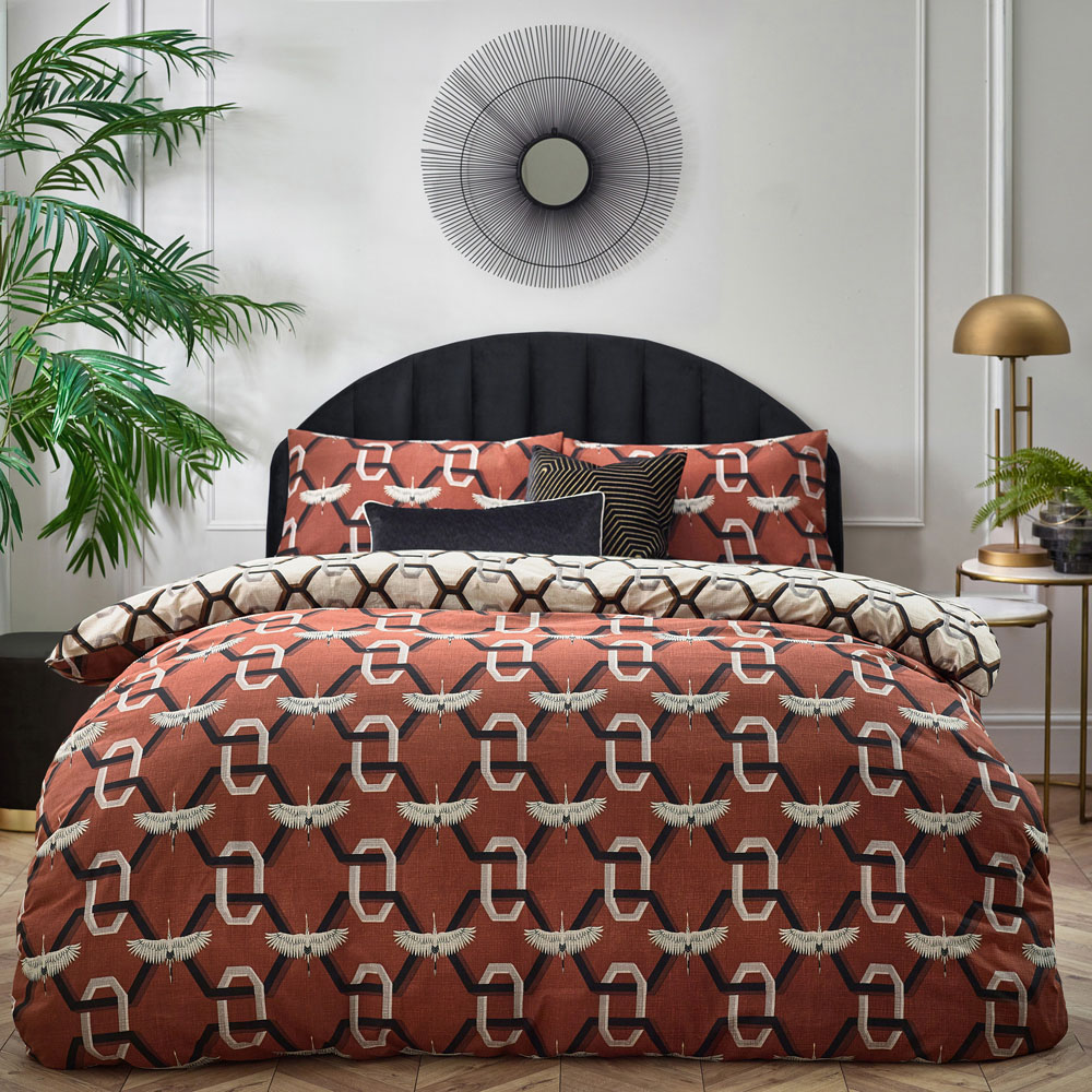 furn. Avalon Double Brick Duvet Set Image 1