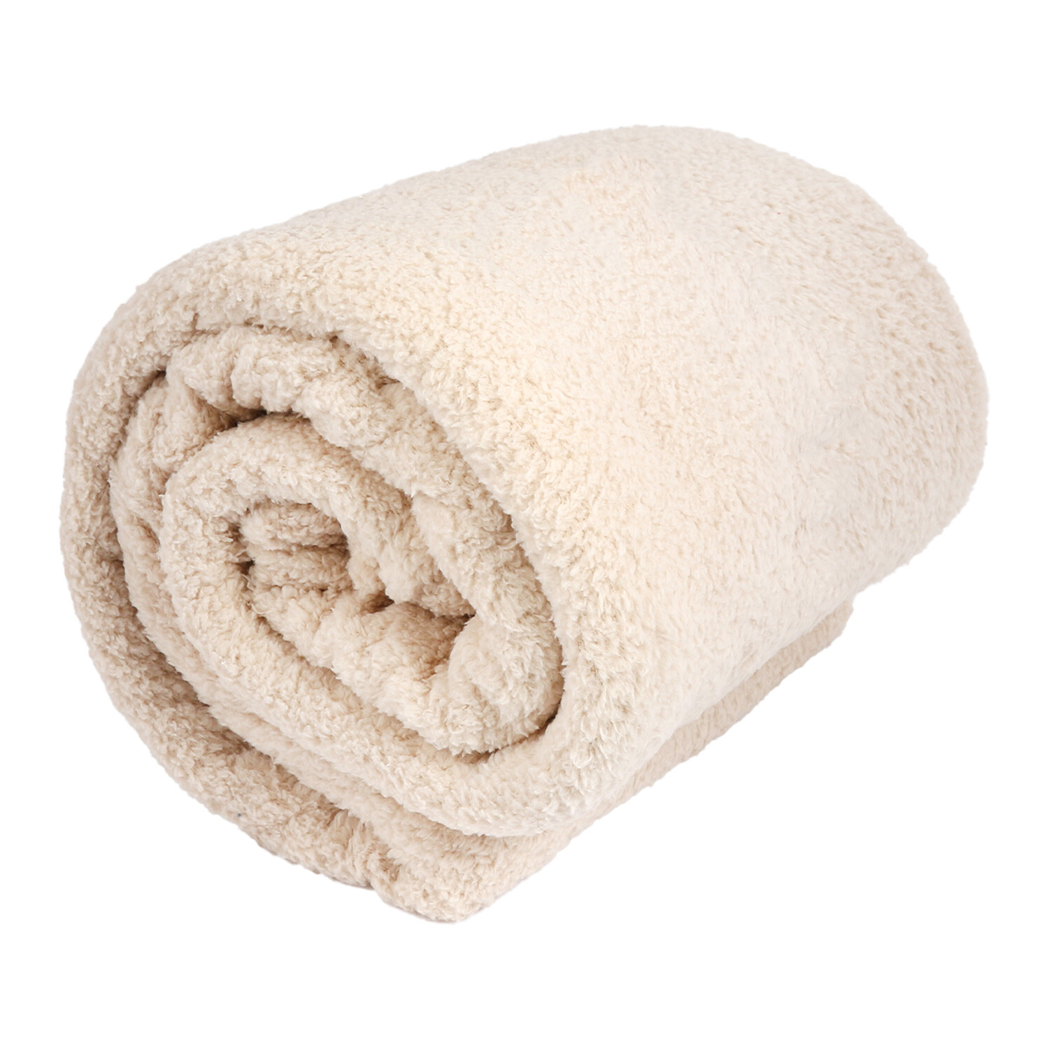 Natural Soft Teddy Fleece Throw Image 3