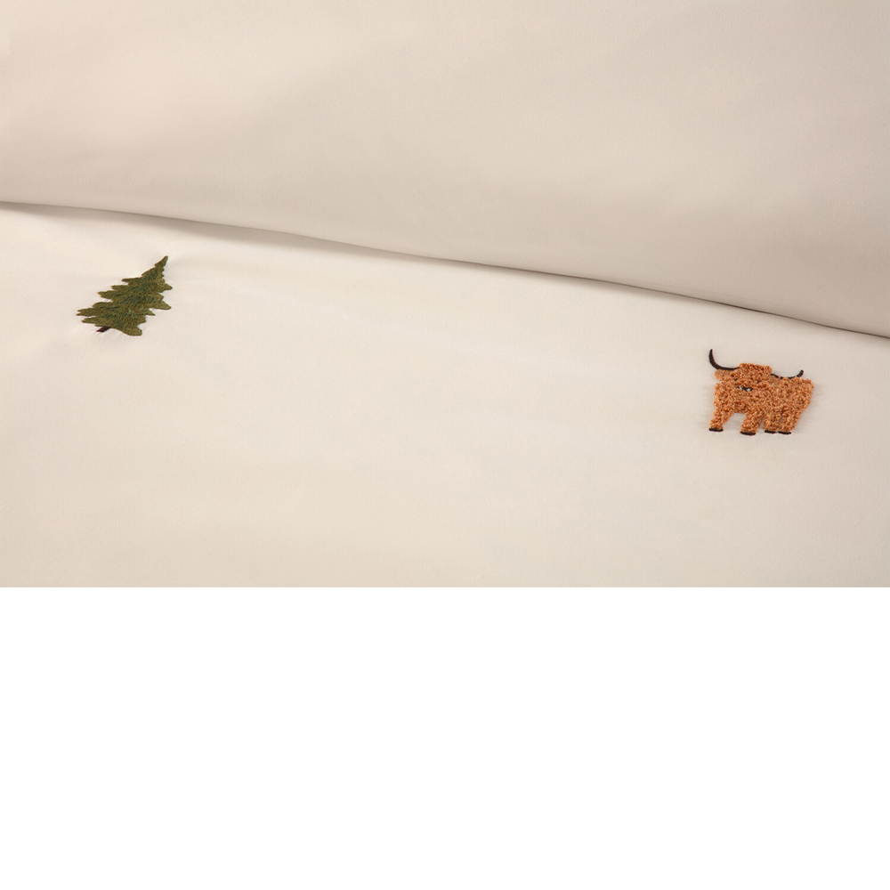 Highland Forest Cows Duvet Set White King Image 4