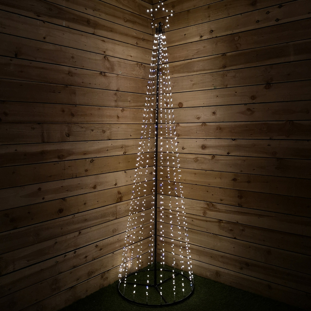 Samuel Alexander Warm White LED Snowtime Christmas Maypole Tree 6ft Image 1