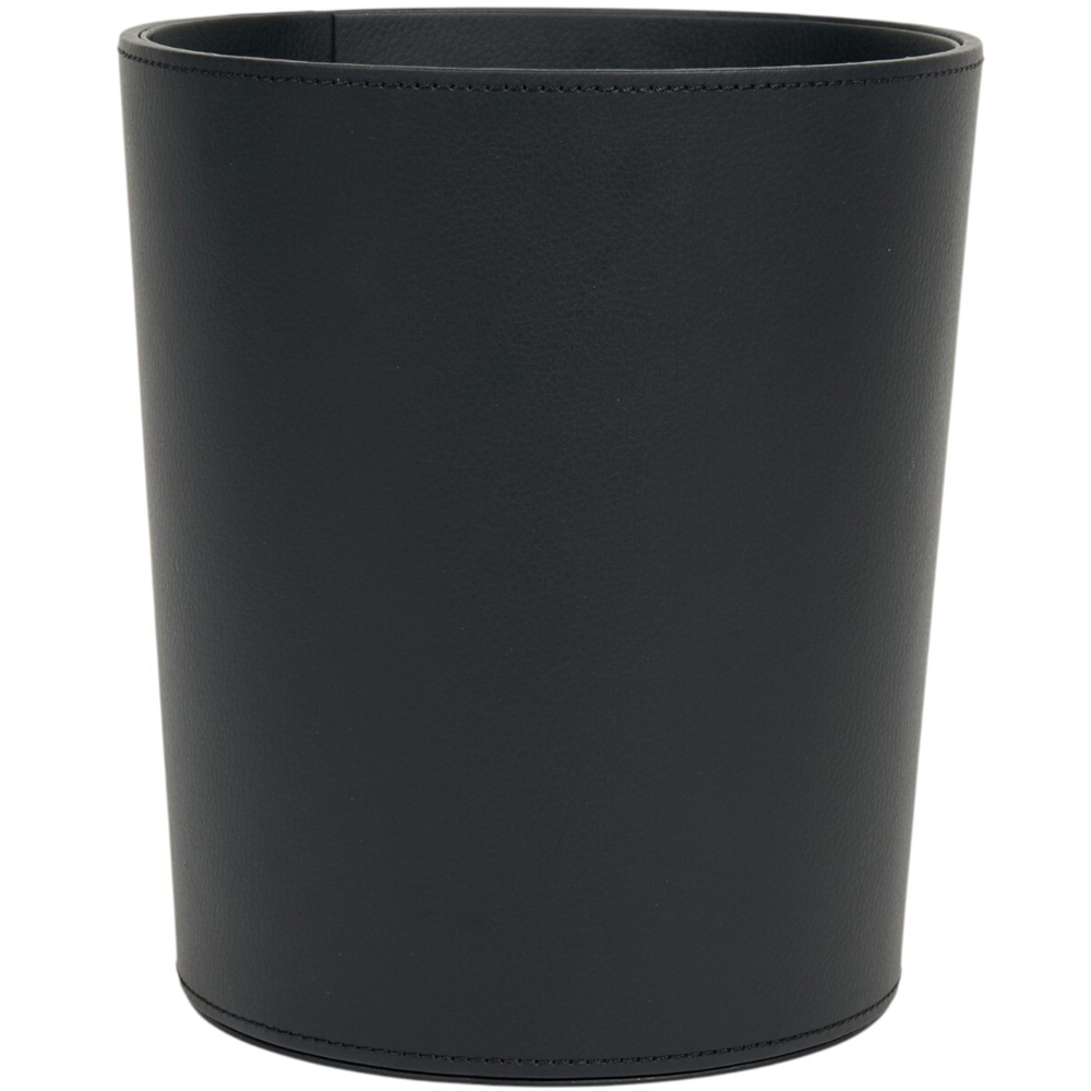 Leather Office Bin Black Image 2