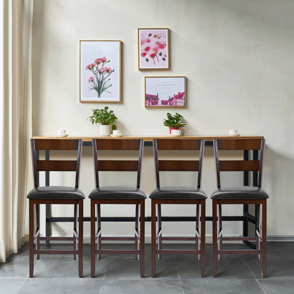 Costway Counter Height Upholstered Bar Stool Set of 2 Image 6