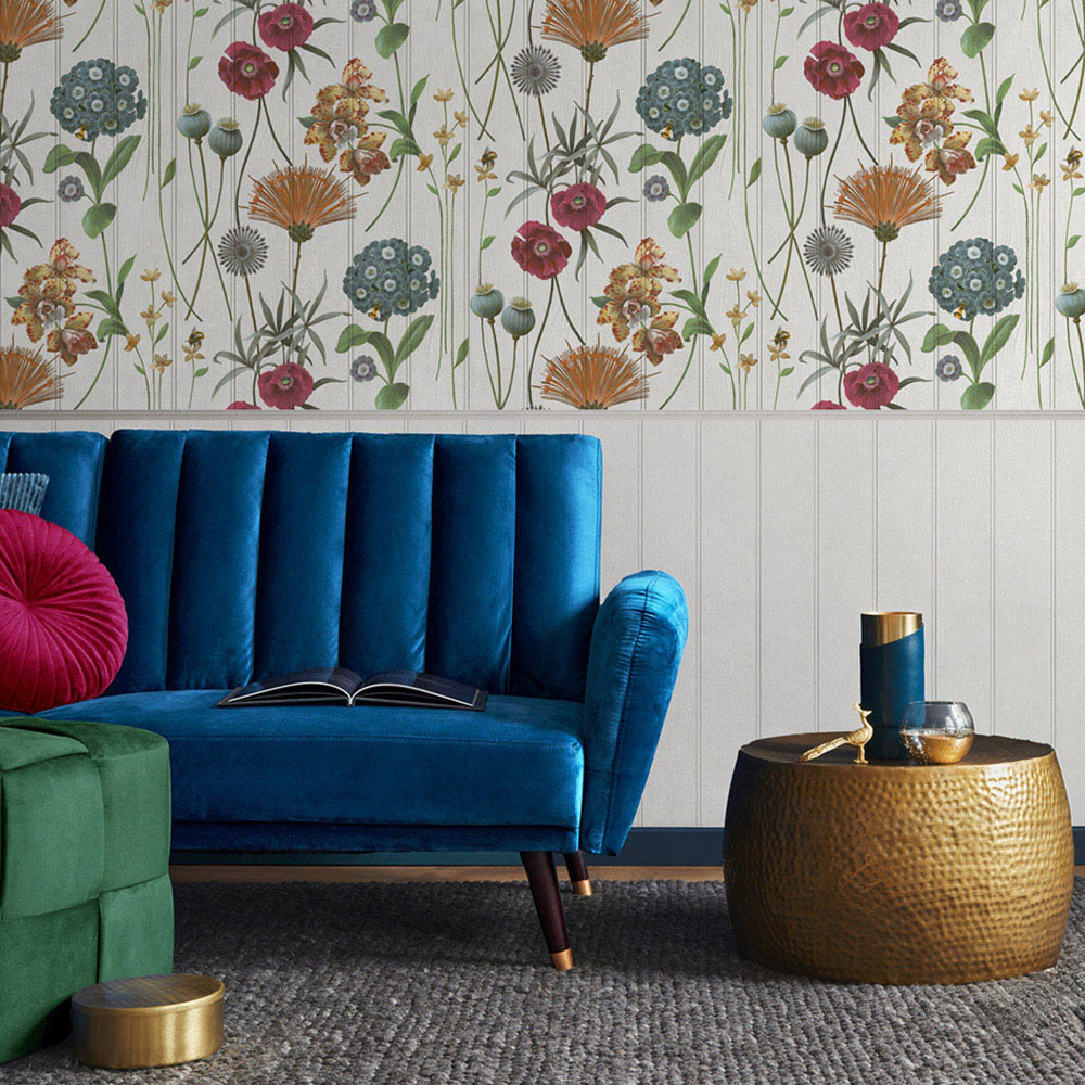 Belgravia Décor Botanist White Multicolour Wallpaper Image 3