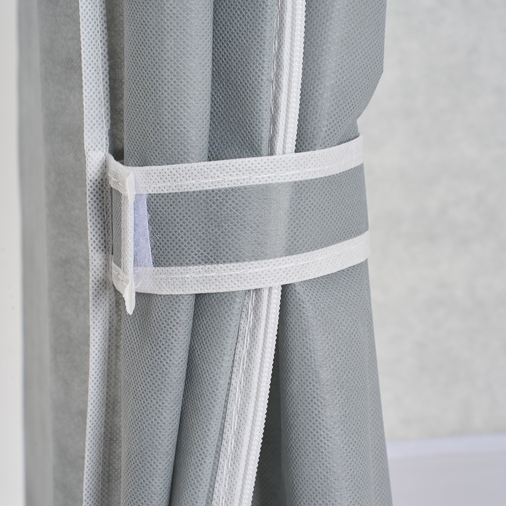 Living and Home 7 Shelf Silver and Grey Portable Fabric Wardrobe Image 5