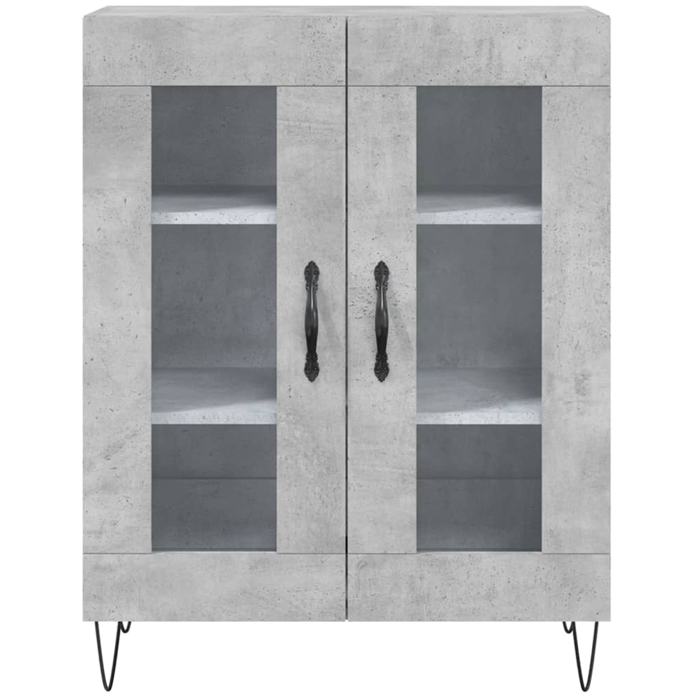 vidaXL 4 Door Concrete Grey Highboard Image 8
