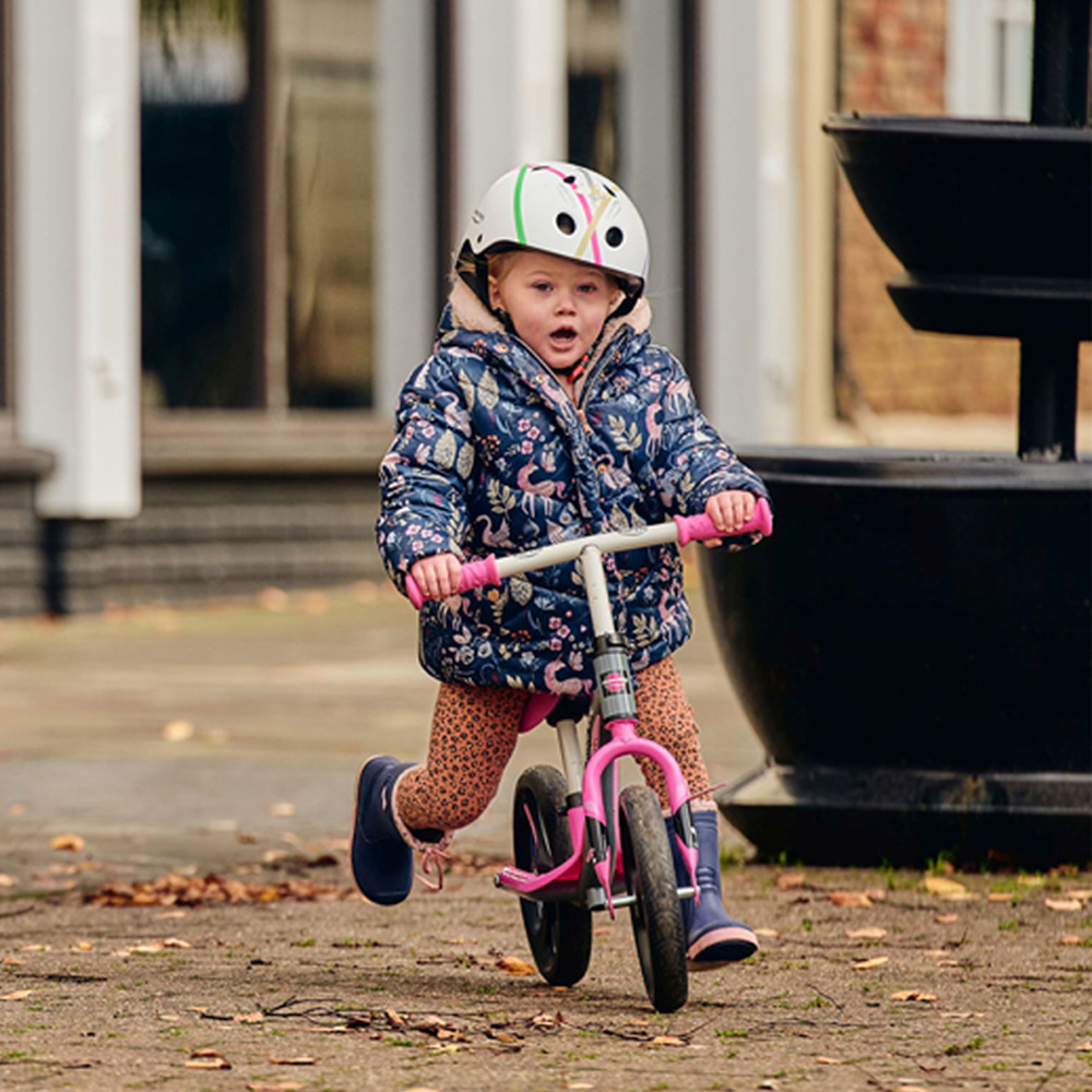 Ride-Ezy Go Glo Pink Silver 2 Wheel Balance Bike Image 5
