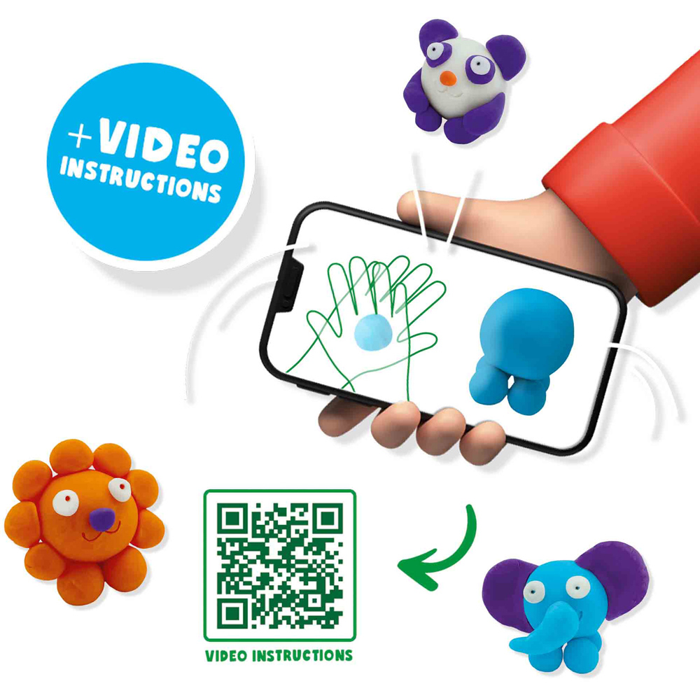 SES Creative FunDo Farm Wild Animals Dough 4 Pack Image 3