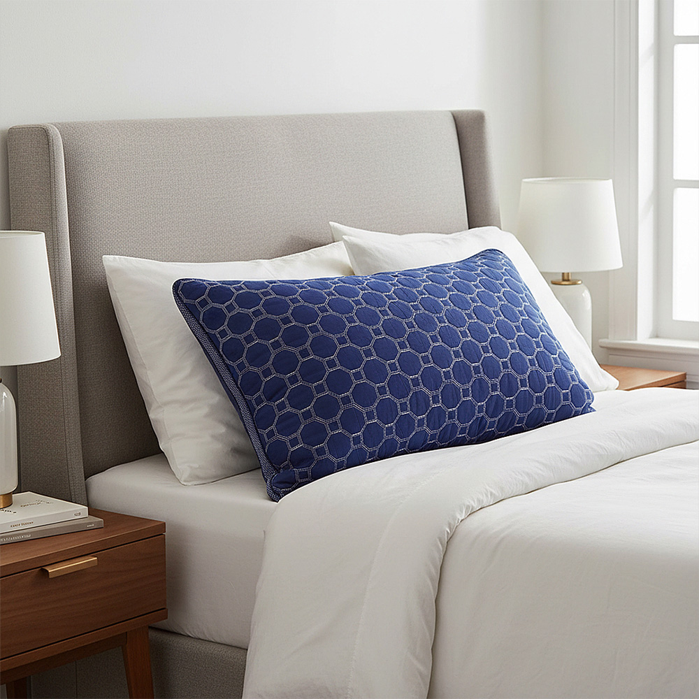 Living and Home Dark Blue Minimalist Pillow Inner 48 x 74cm Image 2