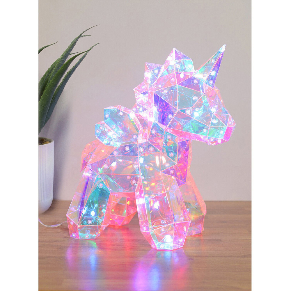Crystal Effect Iridescent Unicorn Light Image 3