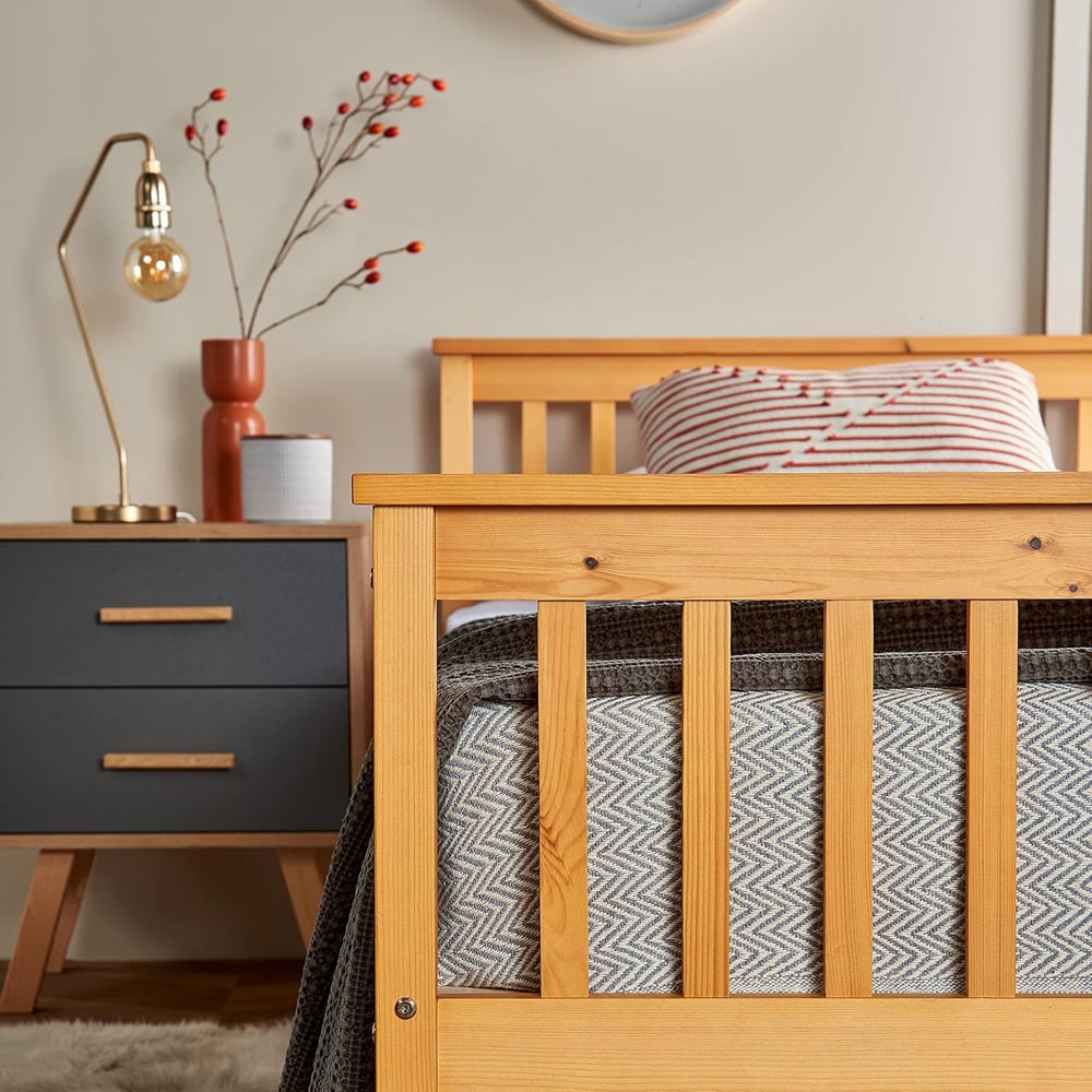Home Treats Single Wooden Bed Frame Image 3
