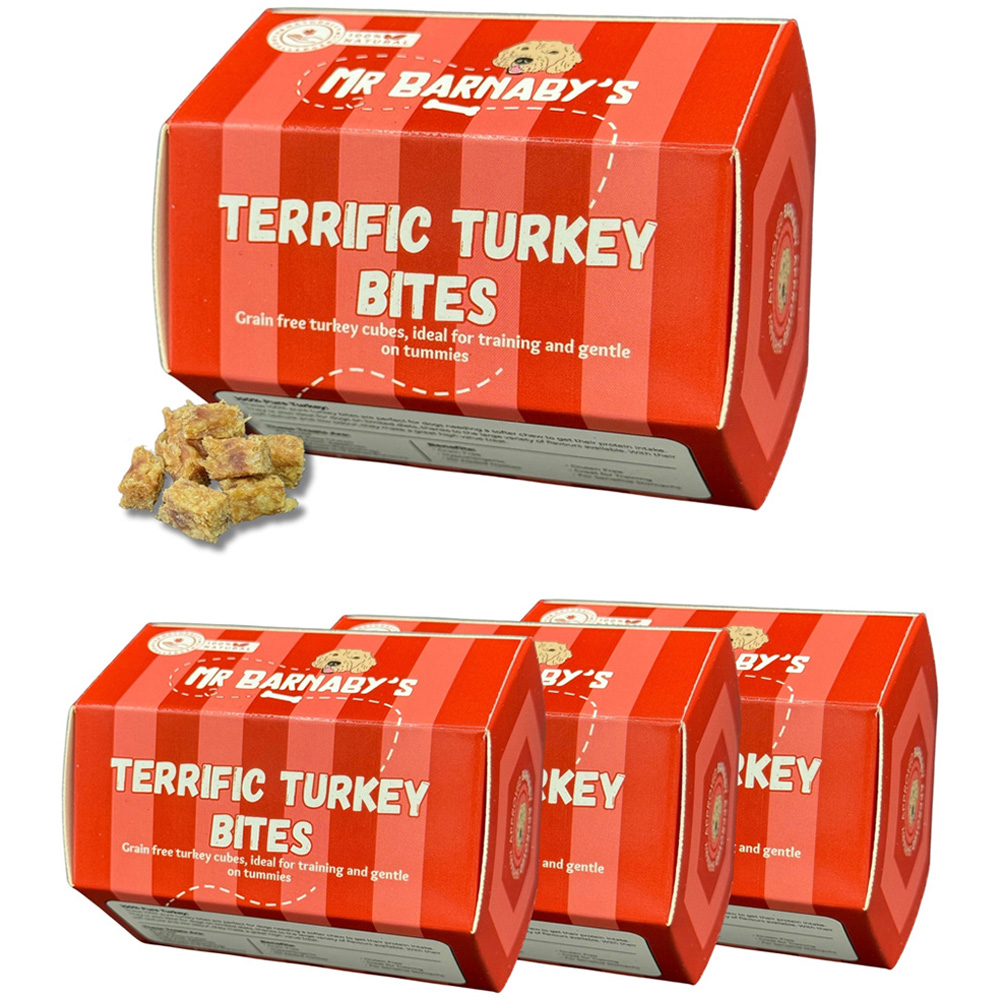 Mr Barnaby's Terrific Turkey Bites Dog Treats 4 Pack Image 1