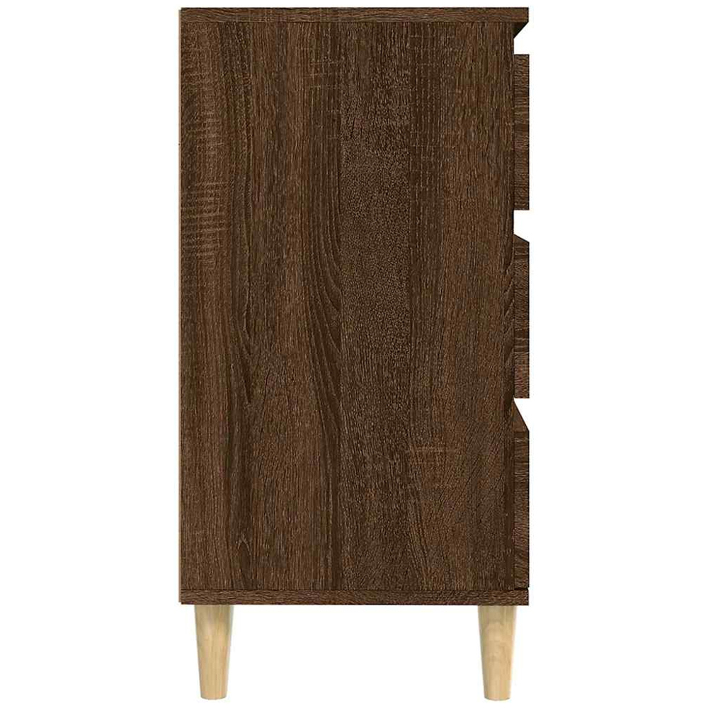 vidaXL 3 Drawer Brown Oak Sideboard Image 6