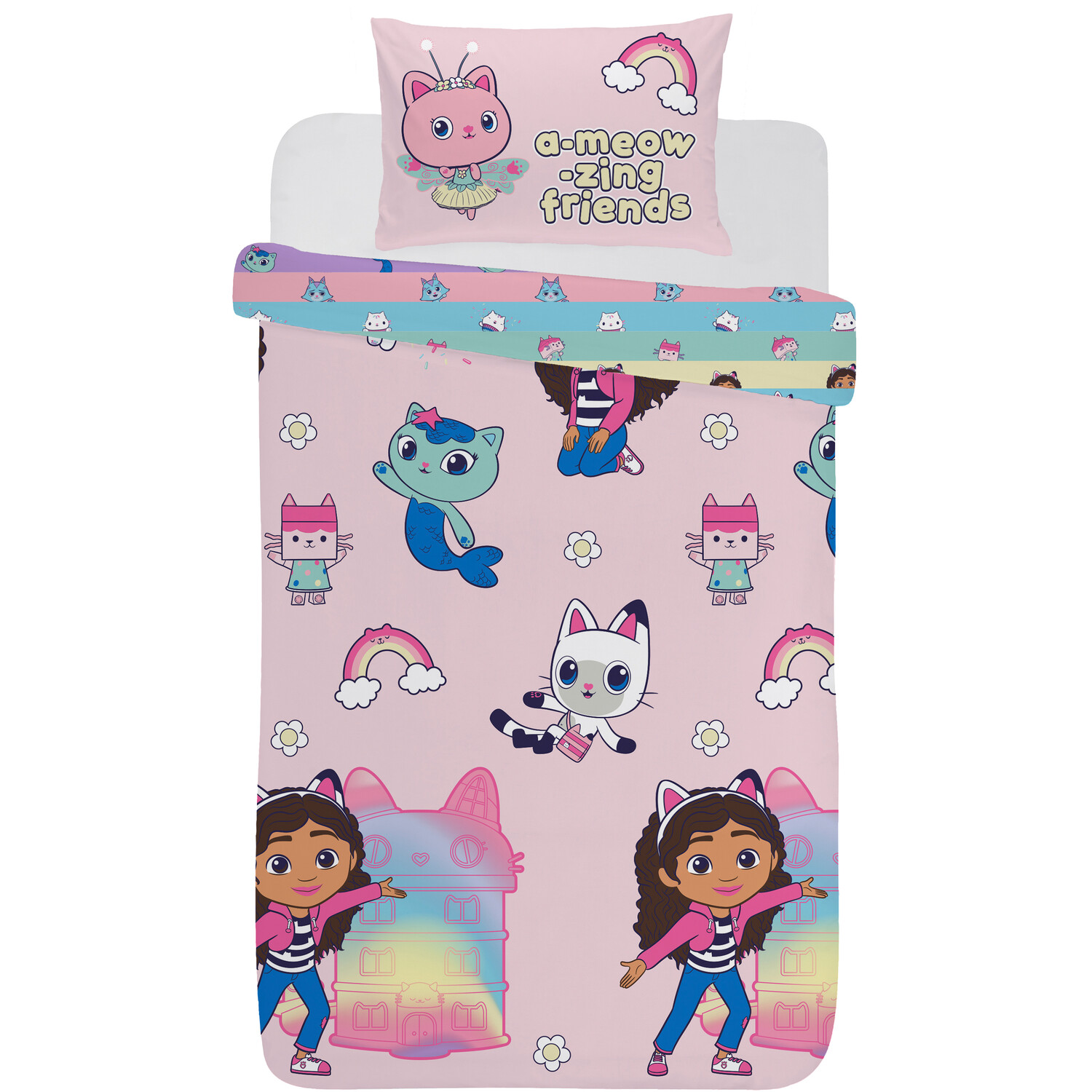 Gabbys Dollhouse Rainbow House Duvet Set Image 3