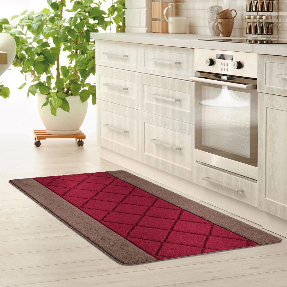 Smart Living Carmela Brown and Red Gel Back Non-Slip Mat 80 x 150cm Image 4