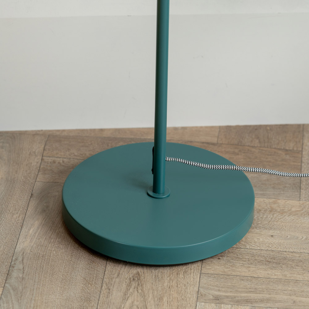 ValueLights Morris Teal Retro Dome LED Floor Lamp Image 5