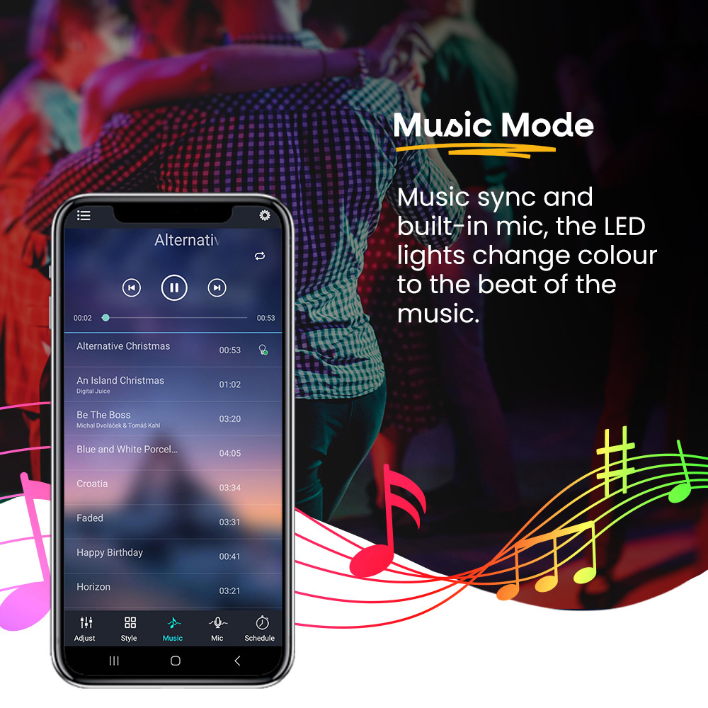 ValueLights Smart App-Control Multicolour LED Strip Light 5m Image 7