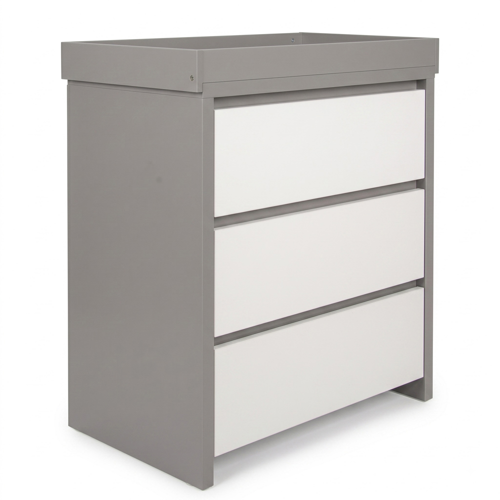 Shefa 880 3 Drawer Grey and White Kids Changing Unit Image 2