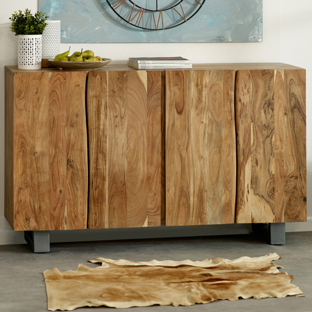 Brooklyn Barima 4 Door Wooden Sideboard Image 1