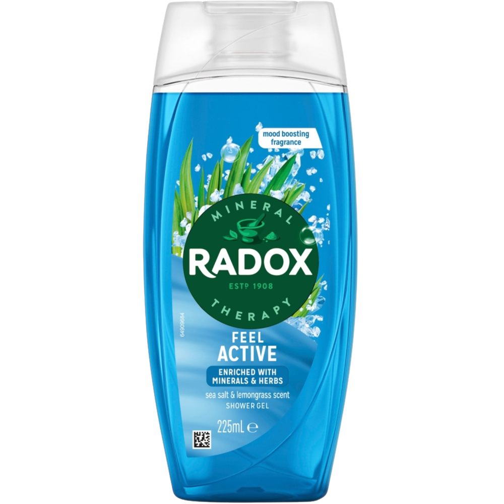 Radox Mineral Therapy Feel Active Sea Salt and Lemongrass Shower Gel 225ml 6 Pack Image 3